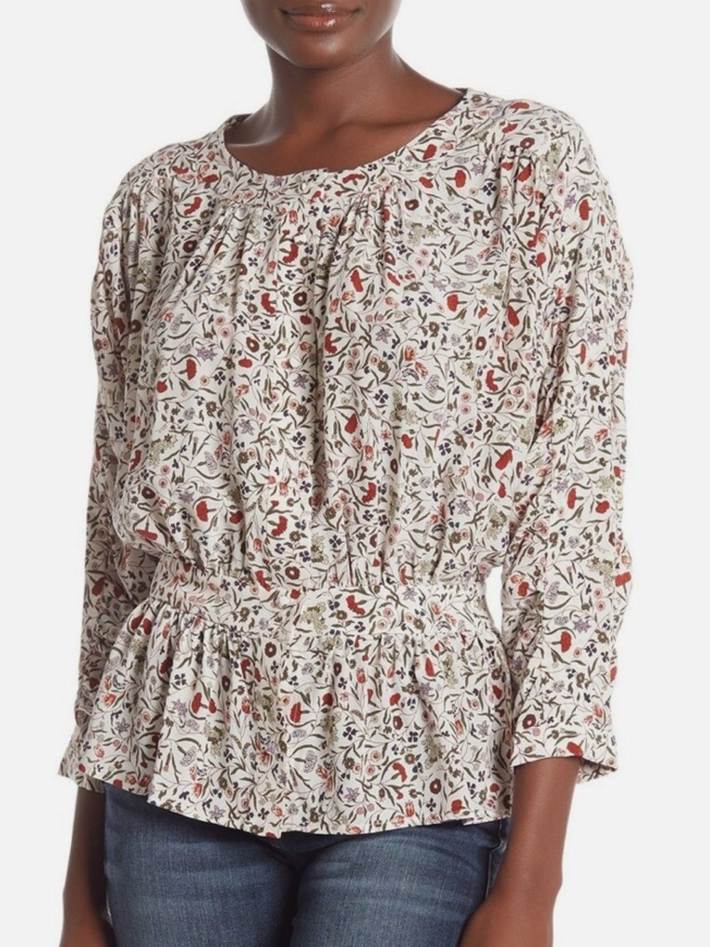 FRAME silk floral top